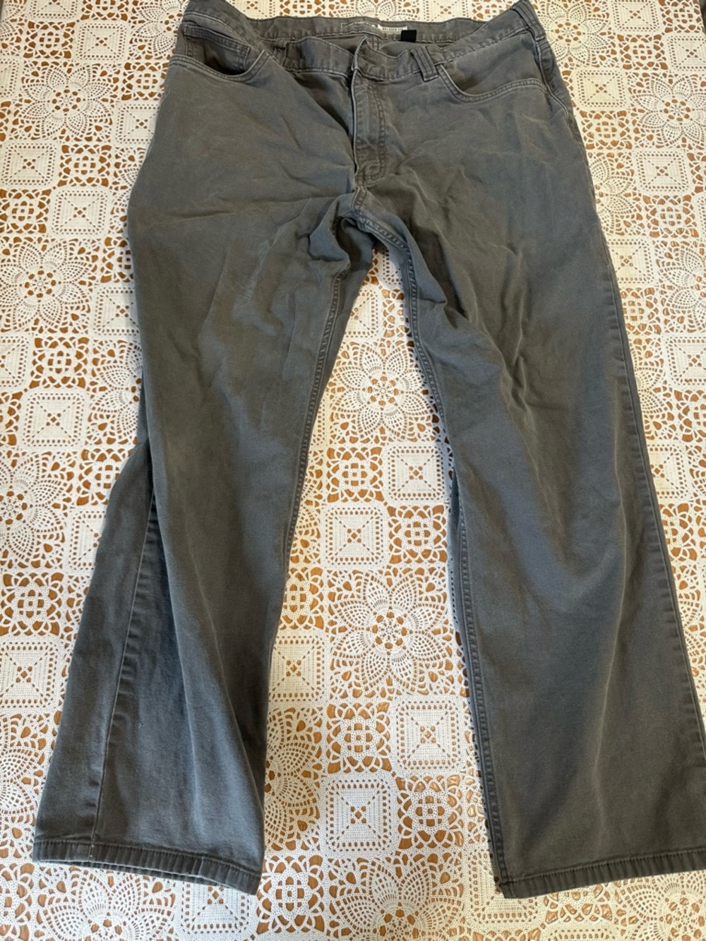 Carhartt Rugged Flex Relaxed Fit Work Pants 36x30 Gray Canvas Utility Mens